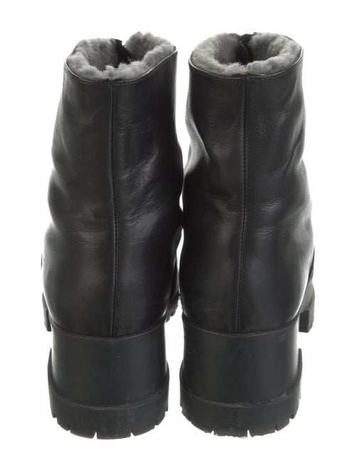 Robert Clergerie Leather Fur Trim Boots