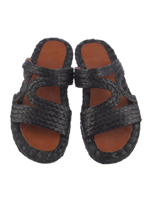 Robert Clergerie Raffia Slides