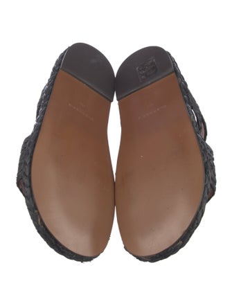 Robert Clergerie Raffia Slides