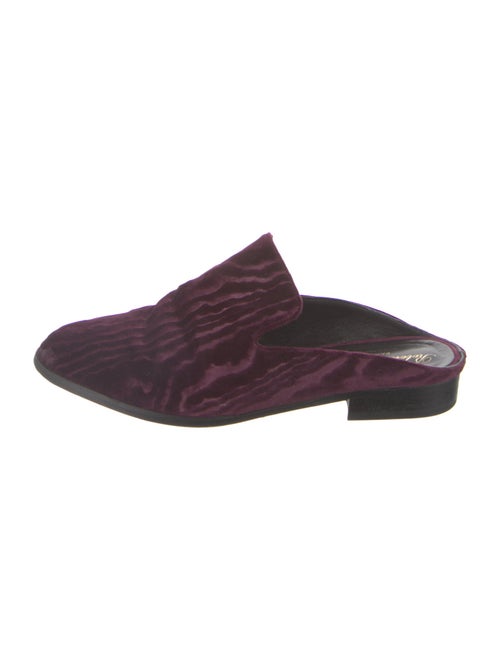 Robert Clergerie Velvet Mules