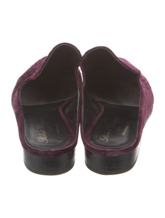 Robert Clergerie Velvet Mules
