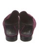 Robert Clergerie Velvet Mules