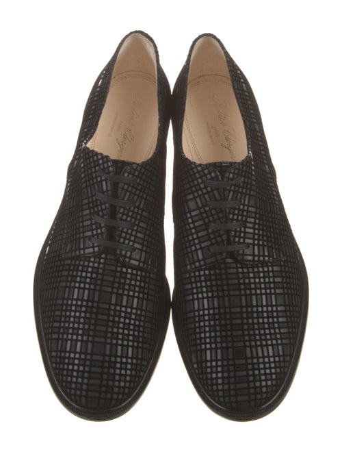 Robert Clergerie Velvet Leather Trim Embellishment Oxfords