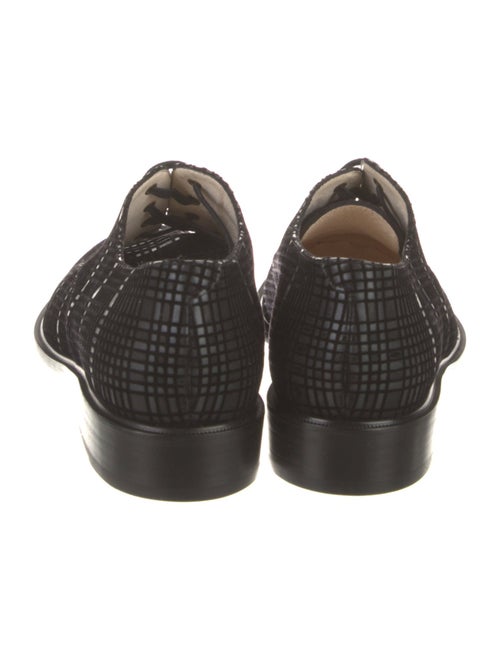 Robert Clergerie Velvet Leather Trim Embellishment Oxfords