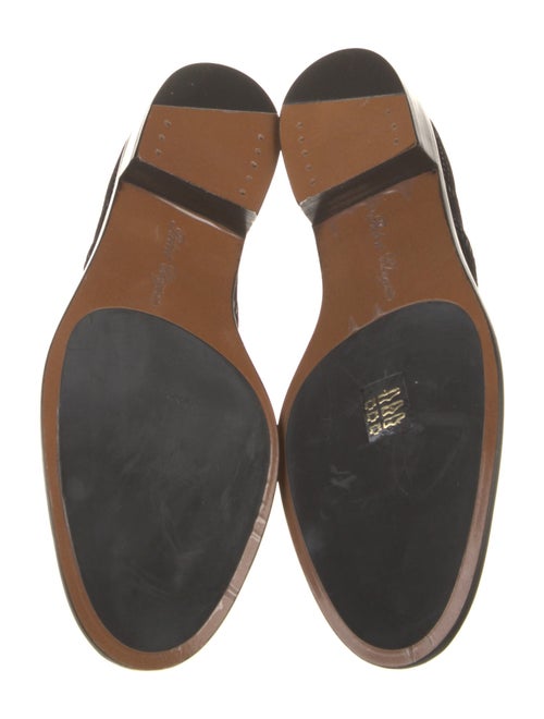 Robert Clergerie Velvet Leather Trim Embellishment Oxfords