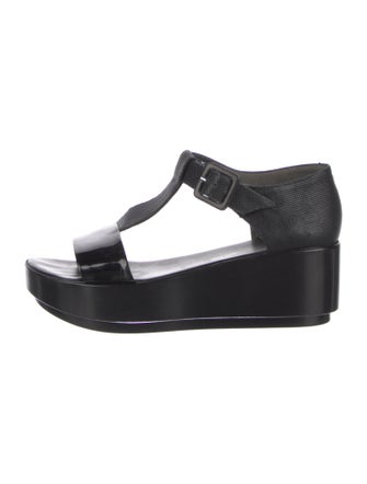 Robert Clergerie Patent Leather T-Strap Sandals