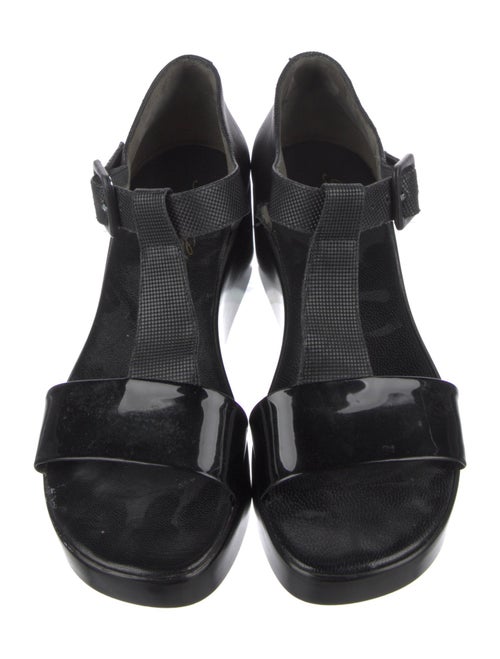 Robert Clergerie Patent Leather T-Strap Sandals