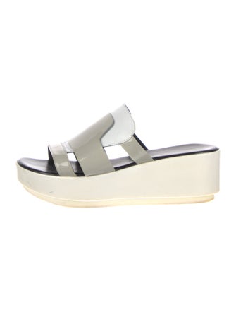 Robert Clergerie Patent Leather Slides