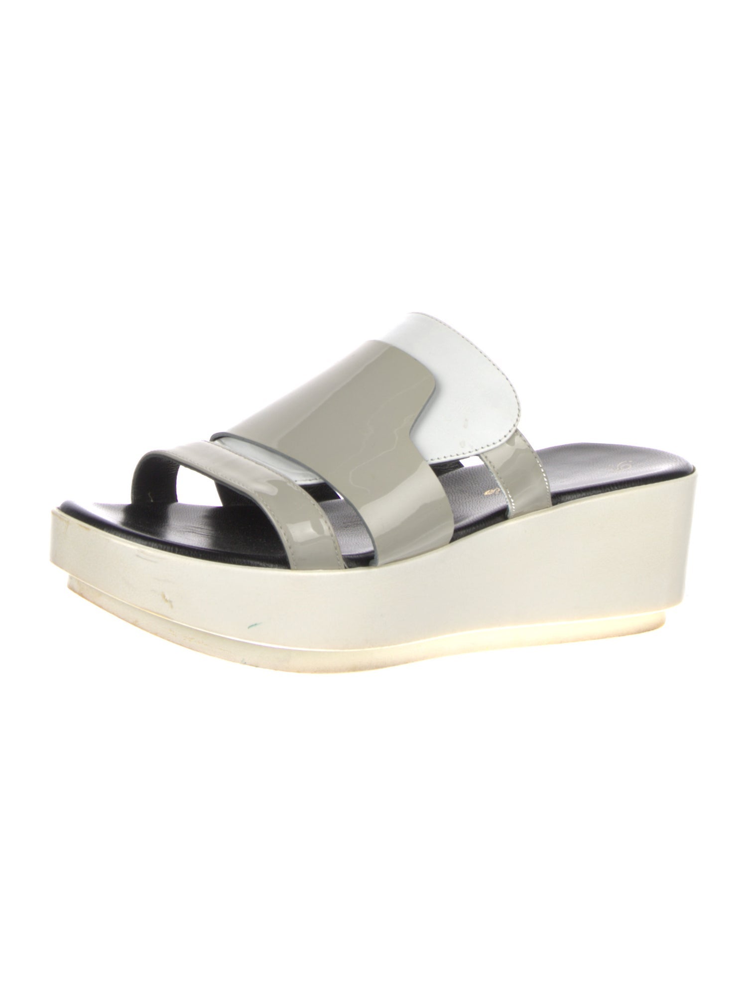 Robert Clergerie Patent Leather Slides