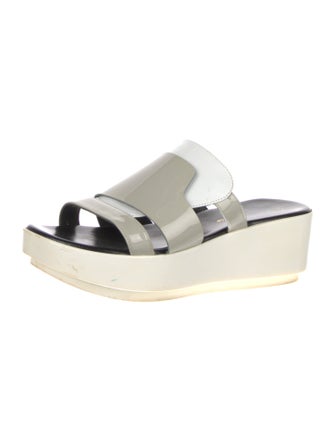 Robert Clergerie Patent Leather Slides