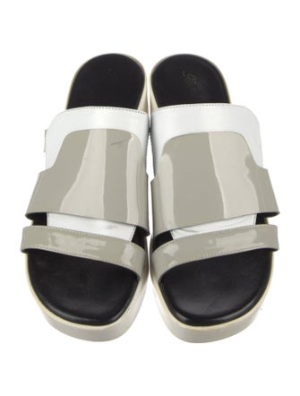 Robert Clergerie Patent Leather Slides