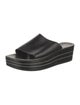 Robert Clergerie Leather Whipstitch Trim Slides