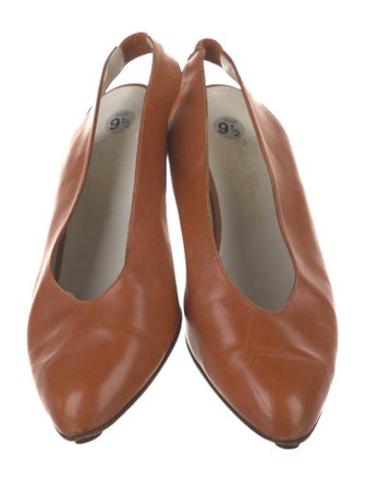 Robert Clergerie Leather Slingback Pumps