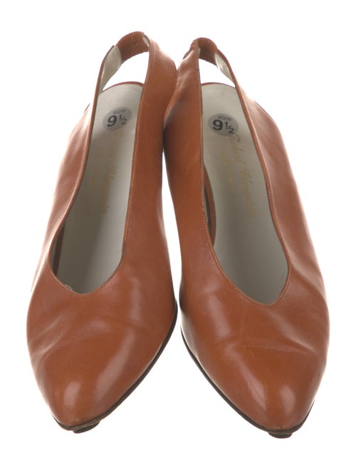 Robert Clergerie Leather Slingback Pumps