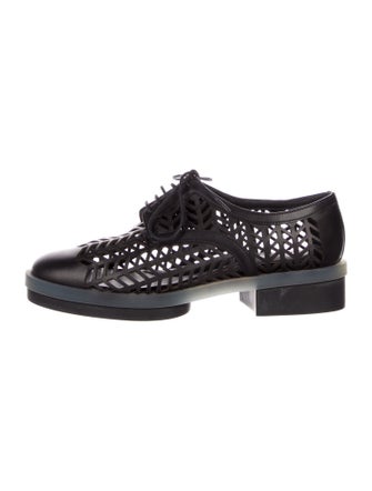 Robert Clergerie Leather Lasercut Accents Oxfords