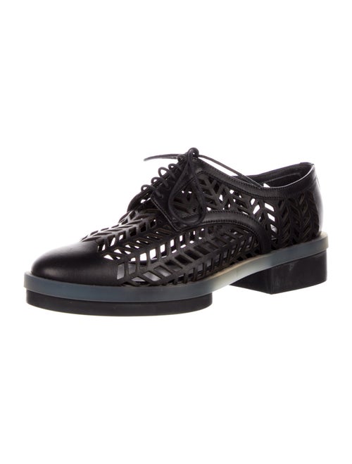 Robert Clergerie Leather Lasercut Accents Oxfords