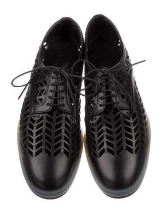 Robert Clergerie Leather Lasercut Accents Oxfords