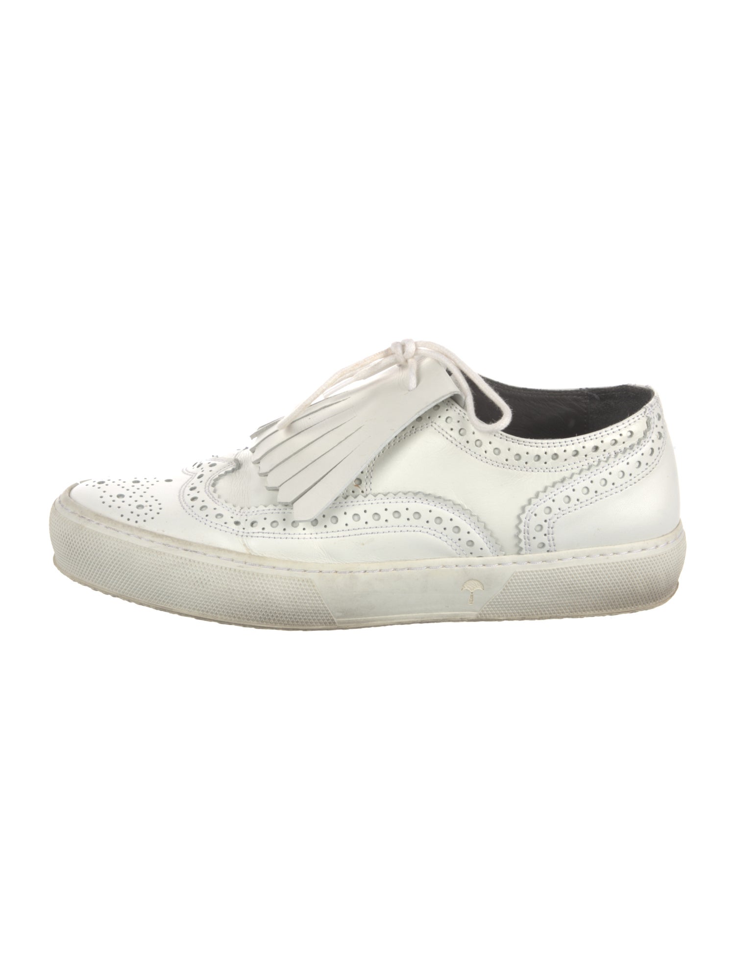 Robert Clergerie Leather Lasercut Accents Sneakers