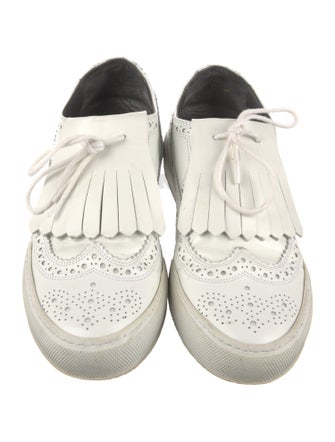 Robert Clergerie Leather Lasercut Accents Sneakers