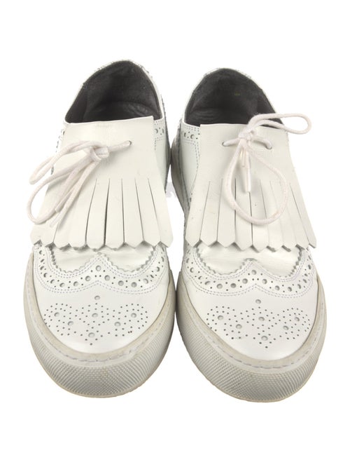 Robert Clergerie Leather Lasercut Accents Sneakers