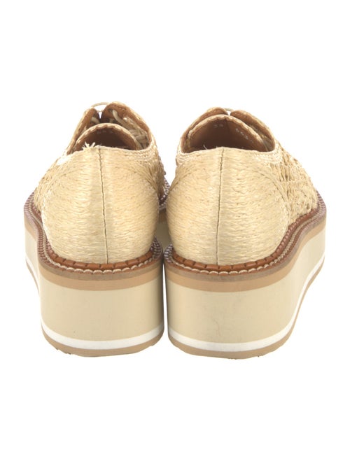 Robert Clergerie Raffia Cutout Accent Oxfords