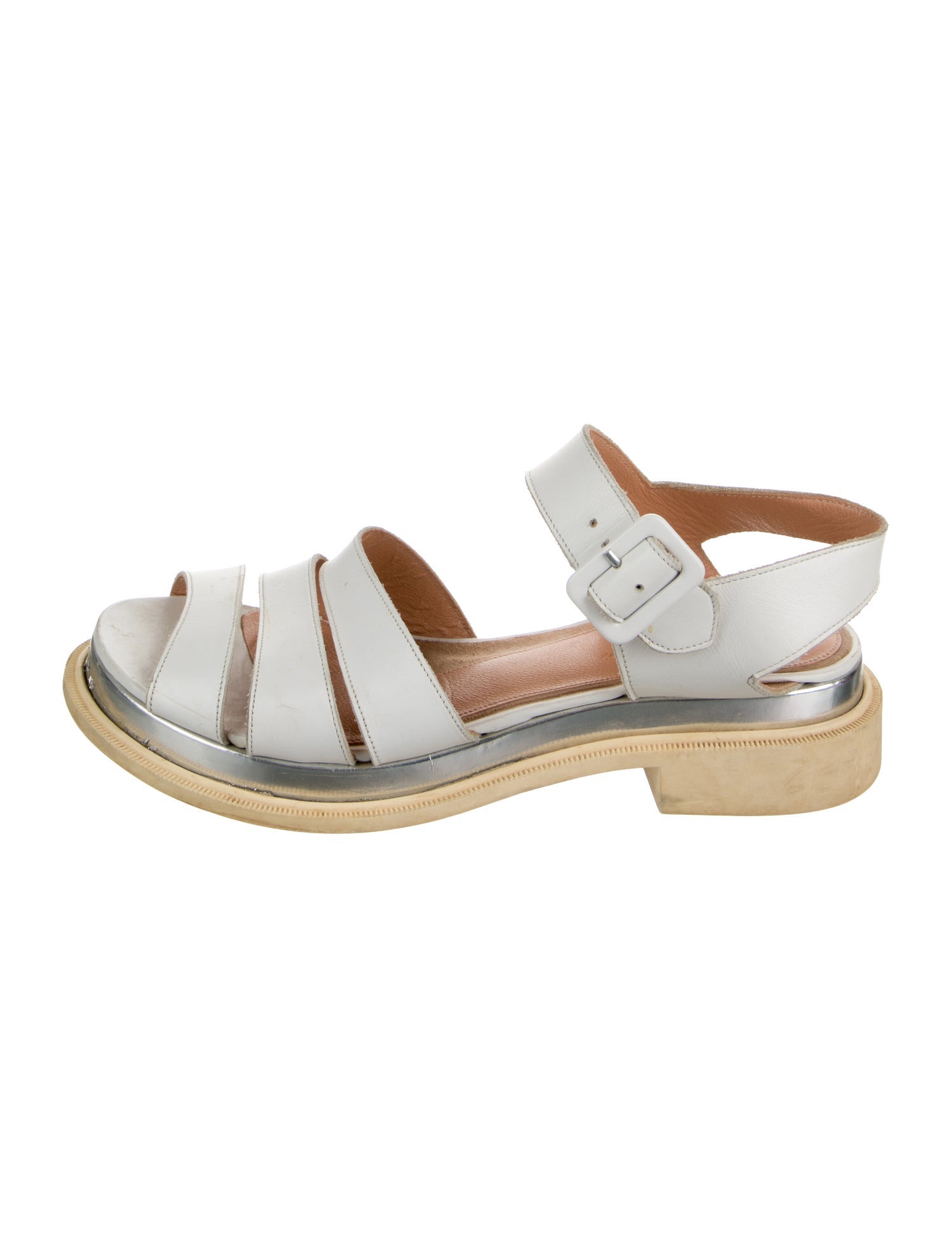 Robert Clergerie Leather Slingback Sandals