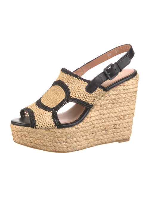 Robert Clergerie Raffia Animal Print Espadrilles