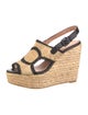 Robert Clergerie Raffia Animal Print Espadrilles