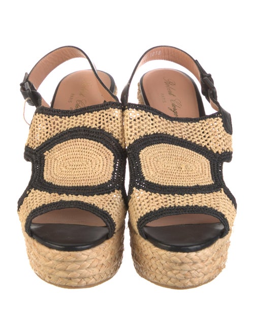 Robert Clergerie Raffia Animal Print Espadrilles