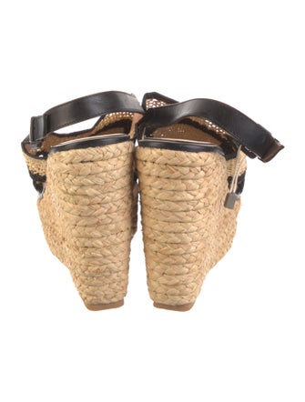 Robert Clergerie Raffia Animal Print Espadrilles