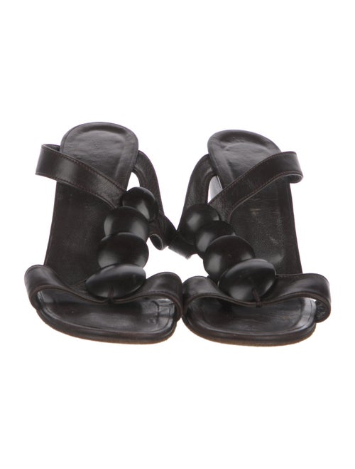 Robert Clergerie Leather T-Strap Sandals