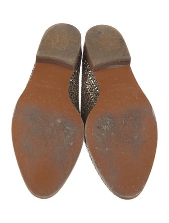 Robert Clergerie Leather Lasercut Accents Mules