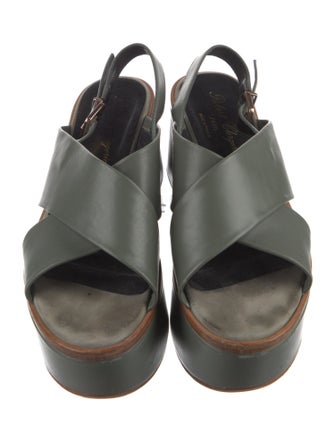 Robert Clergerie Leather Slingback Sandals