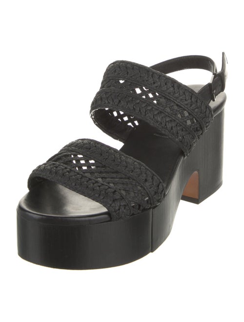 Robert Clergerie Raffia Slingback Sandals