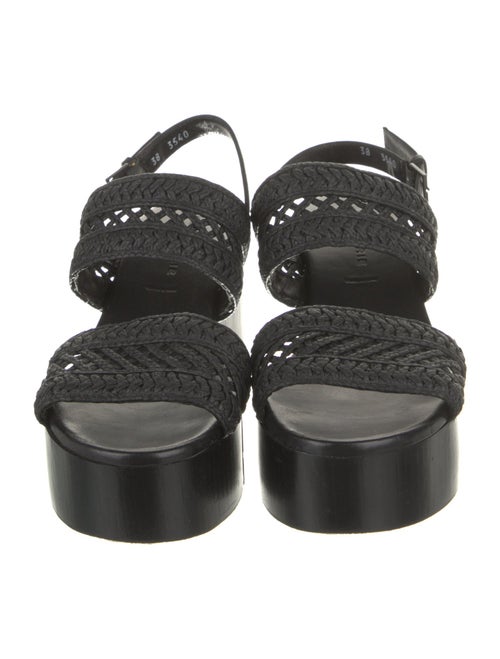 Robert Clergerie Raffia Slingback Sandals