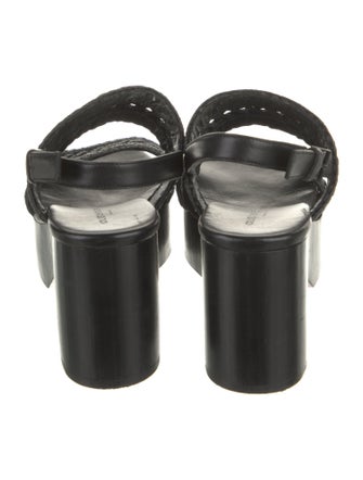 Robert Clergerie Raffia Slingback Sandals