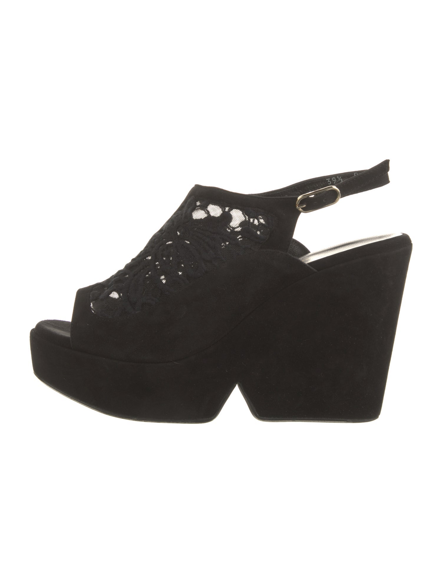 Robert Clergerie Suede Lace Trim Embellishment Pumps