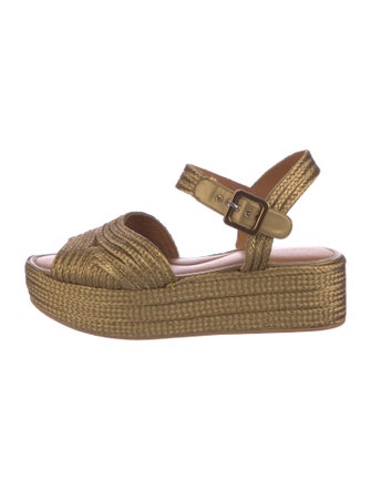 Robert Clergerie Raffia Slingback Flats
