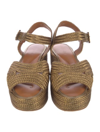 Robert Clergerie Raffia Slingback Flats