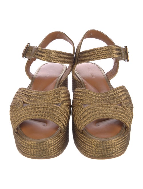 Robert Clergerie Raffia Slingback Flats