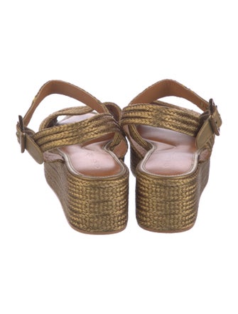 Robert Clergerie Raffia Slingback Flats