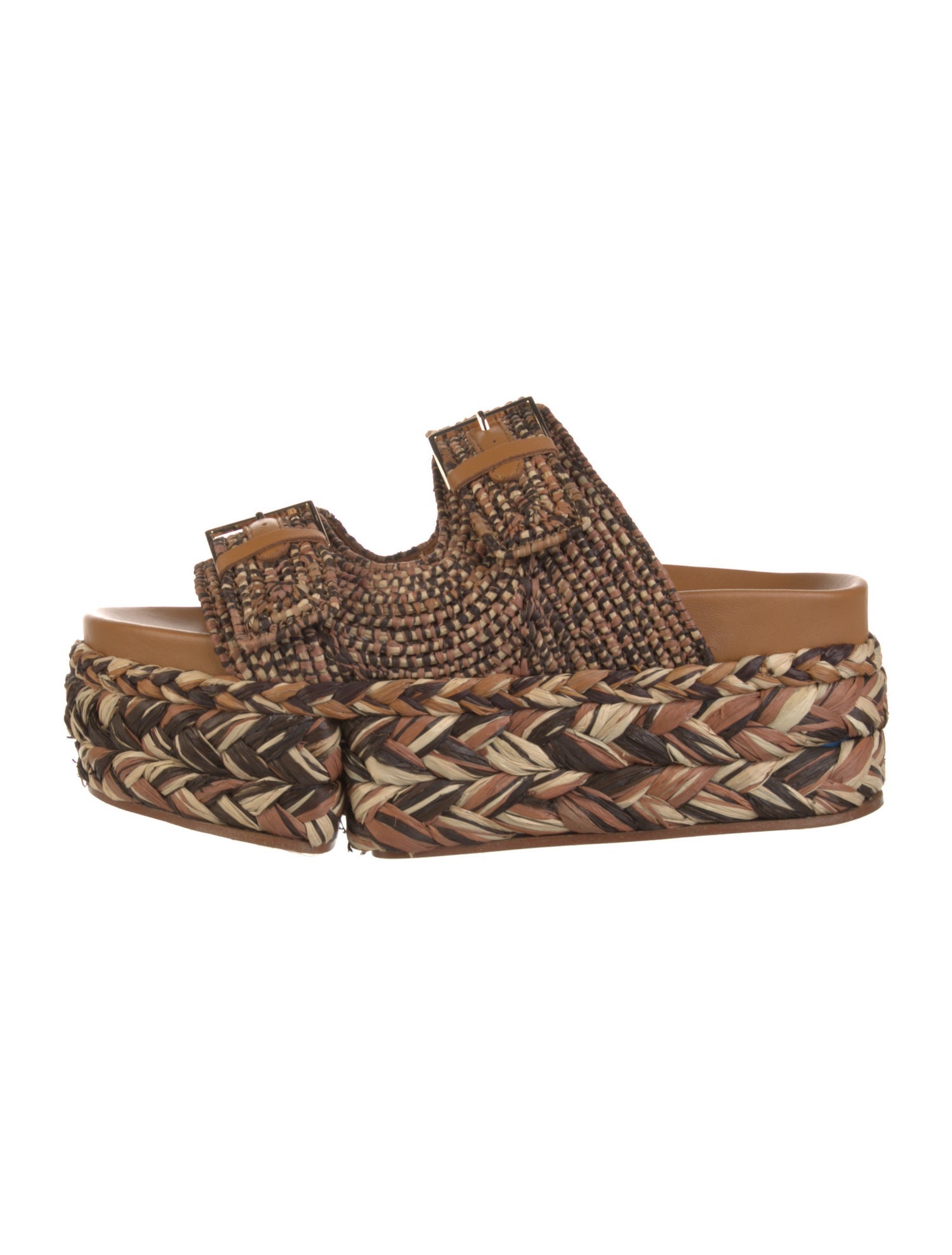 Robert Clergerie Raffia Slides w/ Tags