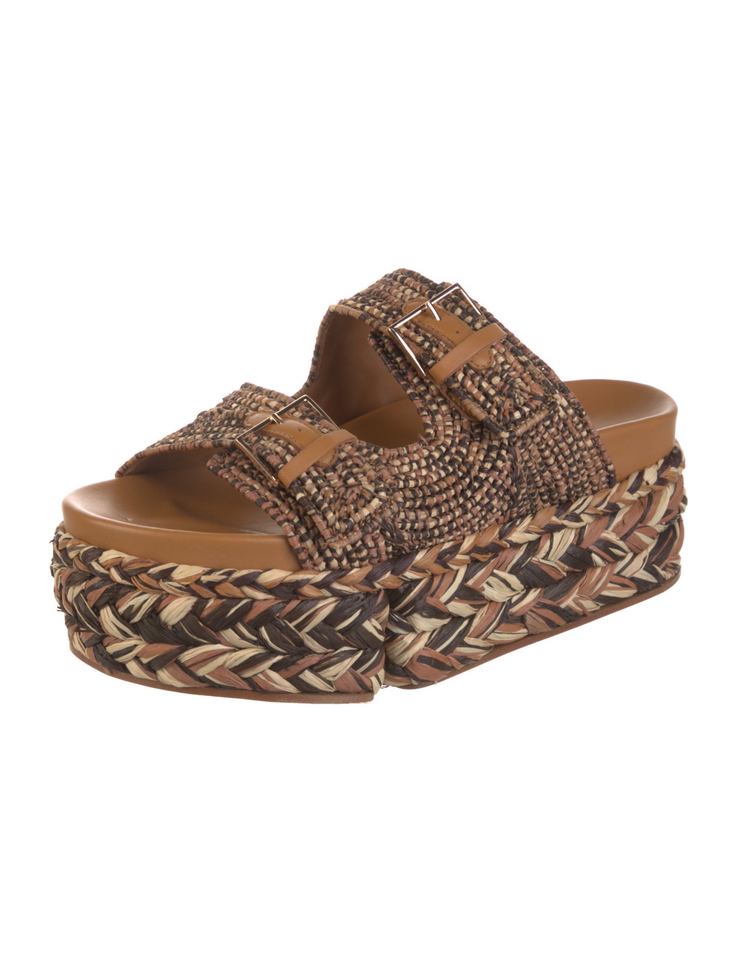 Robert Clergerie Raffia Slides w/ Tags