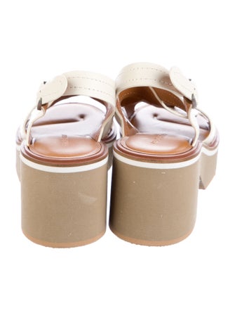 Robert Clergerie Leather Slingback Sandals