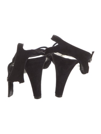 Robert Clergerie Suede T-Strap Pumps