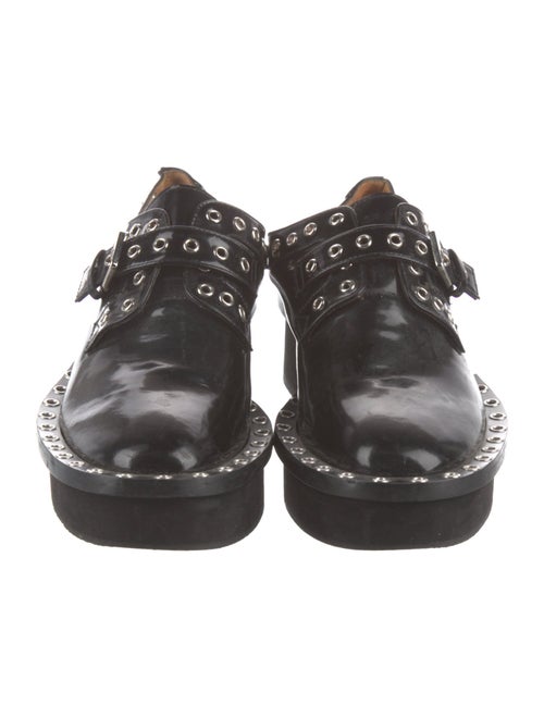 Robert Clergerie Patent Leather Eyelet Trim Oxfords
