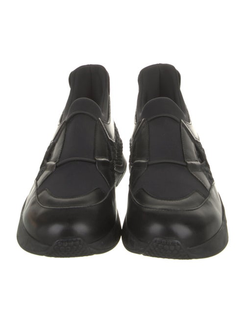 Robert Clergerie Leather Plaid Print Sneakers