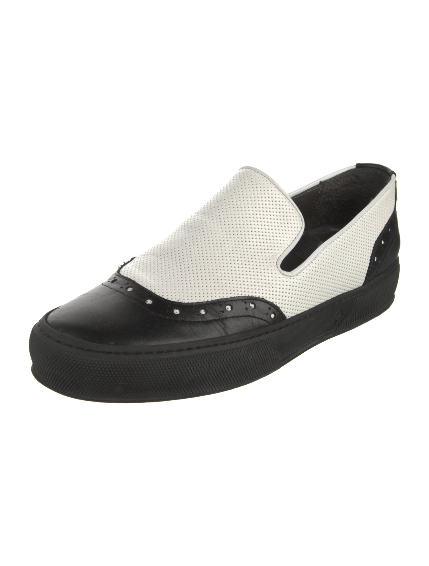 Robert Clergerie Leather Colorblock Pattern Sneakers