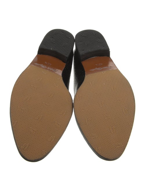 Robert Clergerie Embossed Leather Mules