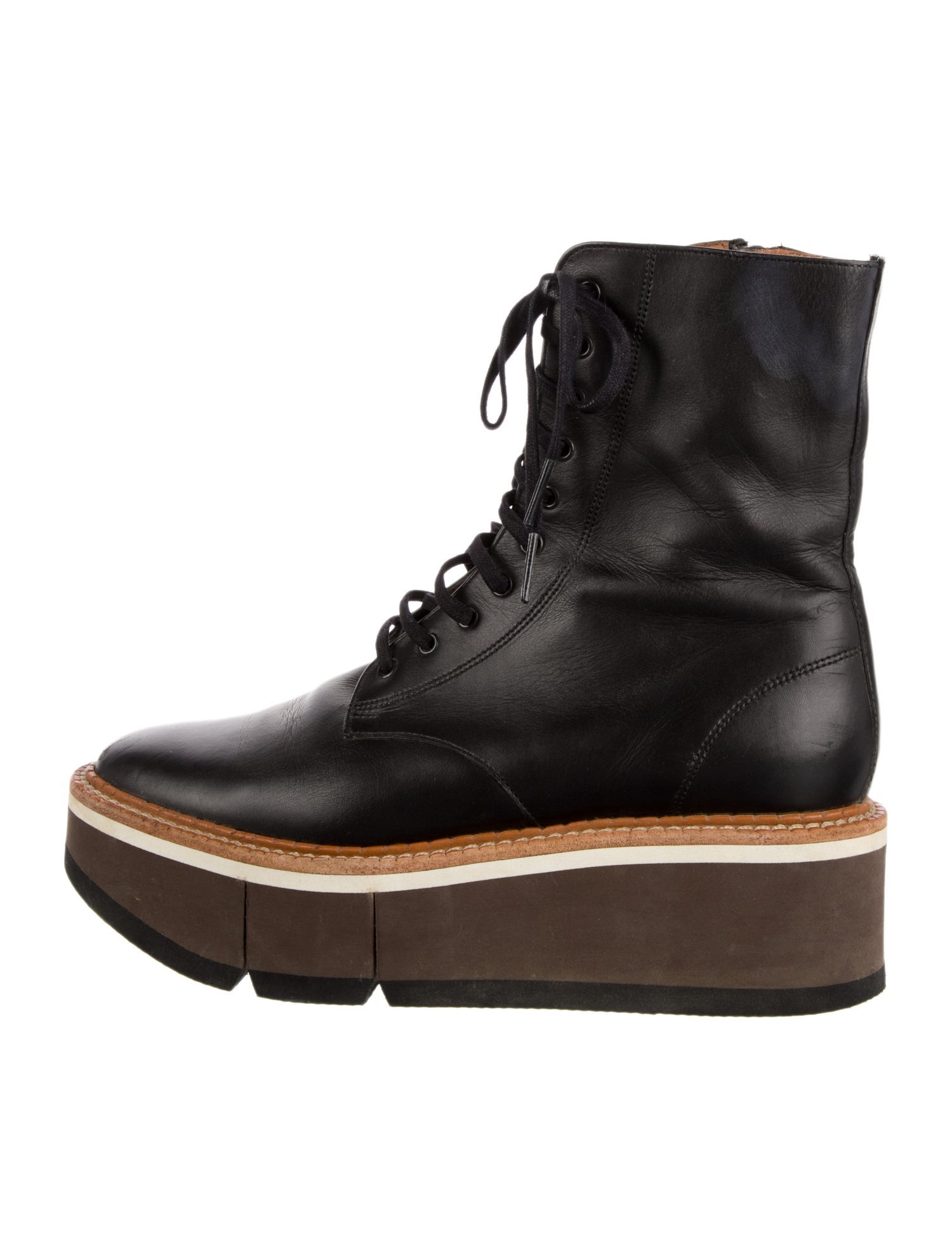 Robert Clergerie Leather Combat Boots